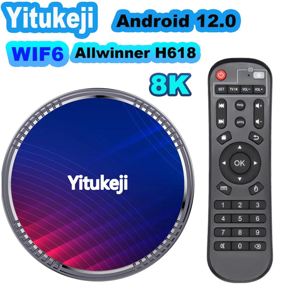 Yitukeji ȵ̵ 12 TV ڽ,  H618, 8K 2.4G, 5G , BT5.0, 64GB, 32GB, 16GB, Y8